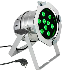 Light PAR 56 CAN - 9 x 3 W TRI Colour LED PAR Can RGB in polished housing - Light PAR 56 CAN - 9 x 3 W TRI Colour LED PAR Can RGB in polished housing
