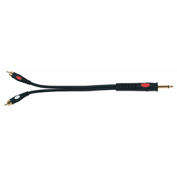 Gold Line DH625 Mono Jack M - 2x RCA M - Gold Line DH625 Mono Jack M - 2x RCA M