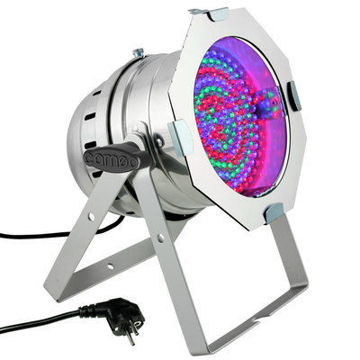 Cameo Light PAR 64 CAN - 177 x 10 mm LED PAR Can RGBA in black housingLight PAR 64 CAN - 177 x 10 mm LED PAR Can RGBA in polished housing