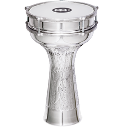 ALUMINUM JINGLE DARBUKAS HAND-HAMMERED 8" X 14 1/2" - ALUMINUM JINGLE DARBUKAS HAND-HAMMERED 8" X 14 1/2"