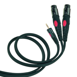 Gold Line DH590 Mini Jack Stereo M - 2 x 3 pin XLR F - Gold Line DH590 Mini Jack Stereo M - 2 x 3 pin XLR F
