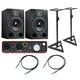 2x A8X + Focusrite Scarlett 2i2 2Gen + 2x Statywy + 2x Przewody 3m - 2x A8X + Focusrite Scarlett 2i2 2Gen + 2x Statywy + 2x Przewody 3m