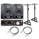 2x A5X + Focusrite Scarlett 2i2 2Gen + 2x Statywy + 2x Przewody 3m - 2x A5X + Focusrite Scarlett 2i2 2Gen + 2x Statywy + 2x Przewody 3m