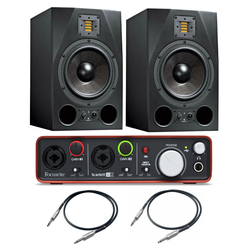 2x A8X + Focusrite Scarlett 2i2 2Gen + 2x Przewody 3m - 2x A8X + Focusrite Scarlett 2i2 2Gen + 2x Przewody 3m