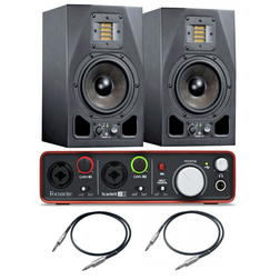2x A5X + Focusrite Scarlett 2i2 2Gen + 2x Przewody 3m - 2x A5X + Focusrite Scarlett 2i2 2Gen + 2x Przewody 3m