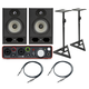 2x Alpha 65 + Focusrite Scarlett 2i2 2Gen + 2x Statywy + 2x Przewody 3m - 2x Alpha 65 + Focusrite Scarlett 2i2 2Gen + 2x Statywy + 2x Przewody 3m