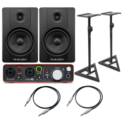 2x BX8D2 + Focustite Scarlett 2i2 2Gen + 2x Statywy + 2x Przewody - 2x BX8D2 + Focustite Scarlett 2i2 2Gen + 2x Statywy + 2x Przewody