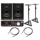 2x ERIS E5 + Focusrite Scarlett 2i2 2Gen + 2x Statywy + 2x Przewody 3m - 2x ERIS E5 + Focusrite Scarlett 2i2 2Gen + 2x Statywy + 2x Przewody 3m