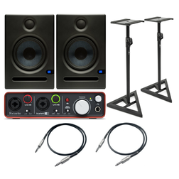 2x ERIS E8 + Focusrite Scarlett 2i2 2Gen + 2x Statywy + 2x Przewody 3m - 2x ERIS E8 + Focusrite Scarlett 2i2 2Gen + 2x Statywy + 2x Przewody 3m