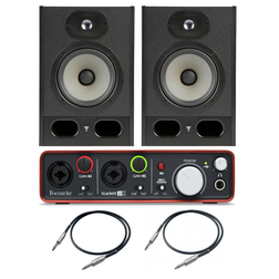 2x Alpha 50 + Focusrite Scarlett 2i2 2Gen + 2x Przewody 3m - 2x Alpha 50 + Focusrite Scarlett 2i2 2Gen + 2x Przewody 3m