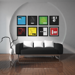 Vinyl Frame Set black -3 szt. - Vinyl Frame Set black -3 szt.