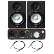 Yamaha 2x Yamaha HS8 + Focusrite Scarlett 2i2 2Gen + 2x Przewody 3m