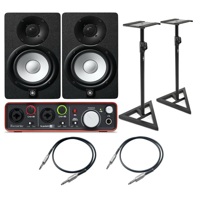 Yamaha 2x Yamaha HS5 + Focusrite 