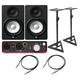 2x Yamaha HS5 + Focusrite Scarlett 2i2 2Gen + 2x Statywy + 2x Przewody 3m - 2x Yamaha HS5 + Focusrite Scarlett 2i2 2Gen + 2x Statywy + 2x Przewody 3m