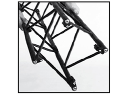 BLACK 8"x8"(20x20cm) SQUARE, 63"(160cm) LONG TRUSS SECTION - BLACK 8"x8"(20x20cm) SQUARE, 63"(160cm) LONG TRUSS SECTION