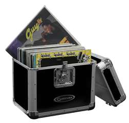 STACKING RECORD/UTILITY KROM CASE IN BLACK FOR 70 12" VINYL RECORDS & LPs - STACKING RECORD/UTILITY KROM CASE IN BLACK FOR 70 12" VINYL RECORDS & LPs