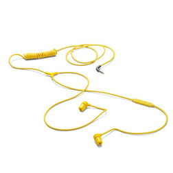 Swirl Earphone w/mic Yellow w/grey plug - Swirl Earphone w/mic Yellow w/grey plug