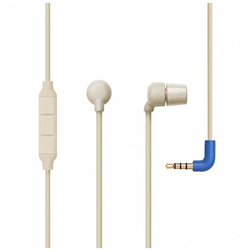 Swirl Earphone w/mic Sand w/blue plug - Swirl Earphone w/mic Sand w/blue plug