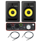 KRK 2x RP8 G3 + Focustite Scarlett 2i2 2Gen + 2x Przewody