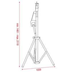 Followspot Stand Wind up - Followspot Stand Wind up