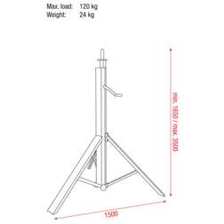 Pro 3500 Wind up stand (120 kg) - Pro 3500 Wind up stand (120 kg)