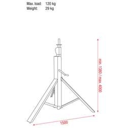 Pro 4000 Wind up stand (120 kg) - Pro 4000 Wind up stand (120 kg)