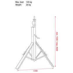 Pro 4500 Wind up stand (120 kg) - Pro 4500 Wind up stand (120 kg)