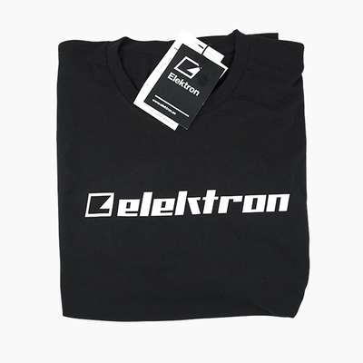 Elektron T-shirt – White on black