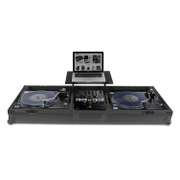 UDG Ultimate Flight Case Set PLX9/SL1200 Black Plus (Laptop Shelf + Wheels)