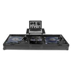 Ultimate Flight Case Set PLX9/SL1200 Black Plus (Laptop Shelf + Wheels) - Ultimate Flight Case Set PLX9/SL1200 Black Plus (Laptop Shelf + Wheels)